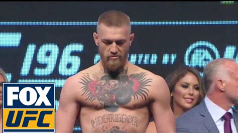 UFC 196 McGregor vs Diaz weigh.